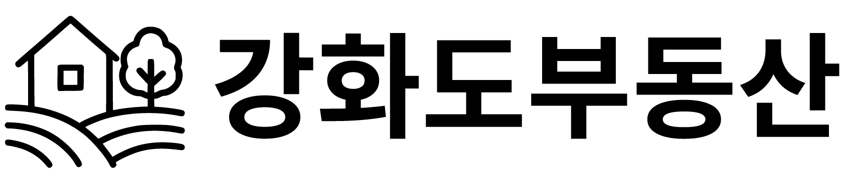 강화도부동산에서 운영하는 웹사이트의 로고입니다.